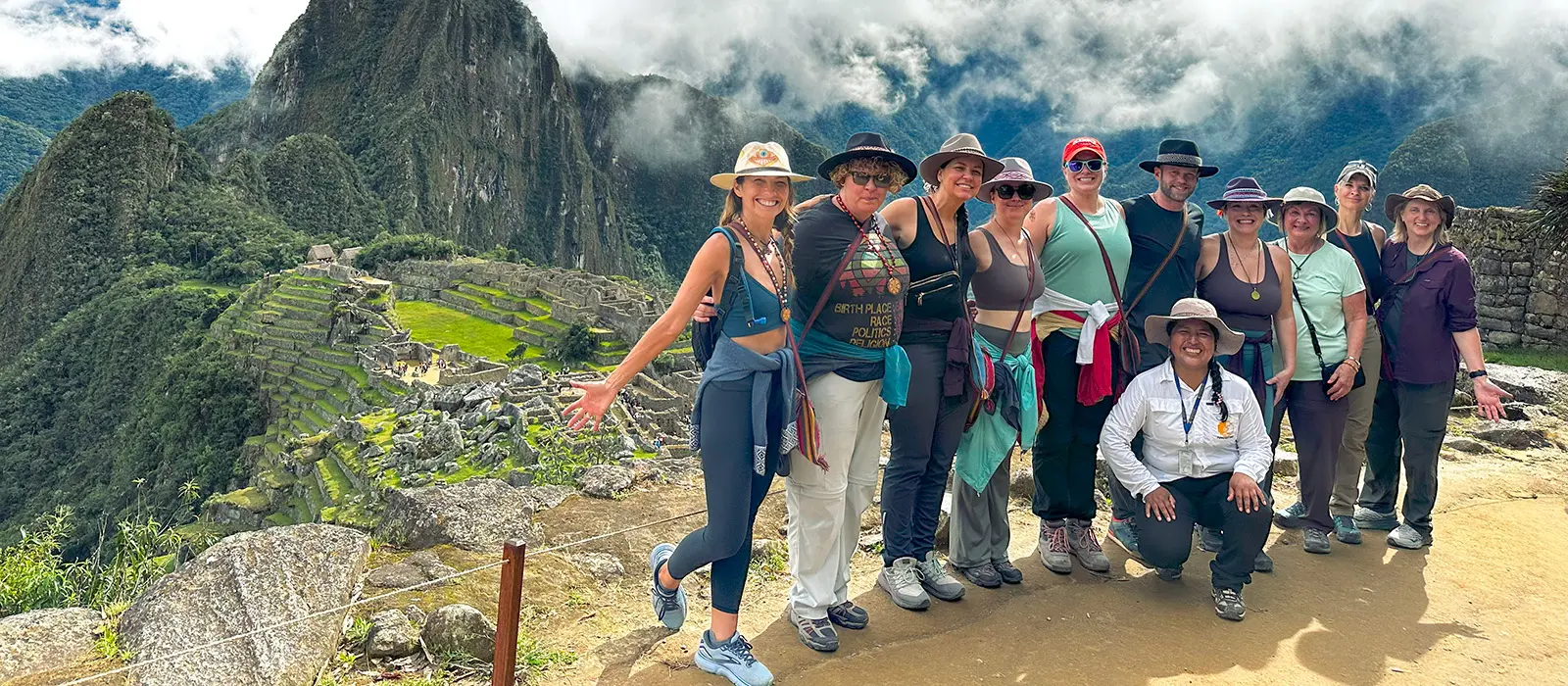 Machu Picchu citadel among green mountains
